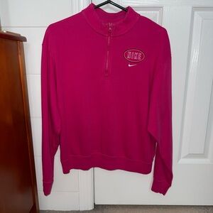 Nike Women's Fuchsia Half-Zip Sweatshirt